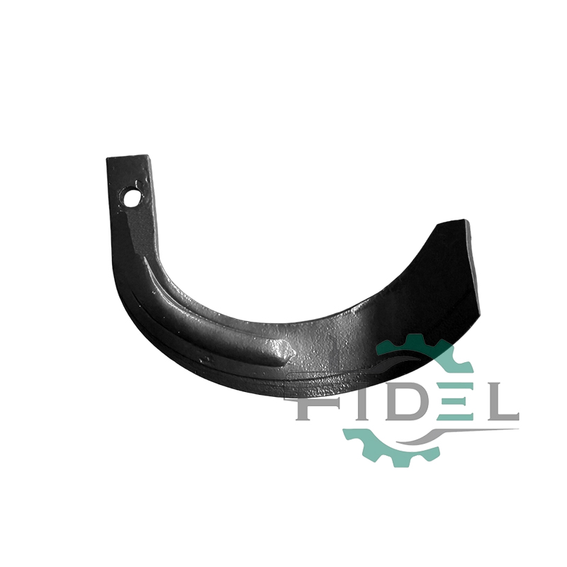 Kubota SHAR power tiller blade with rib Hole11mm (0.34in),Handle25x9.5mm(0.98×0.37in)