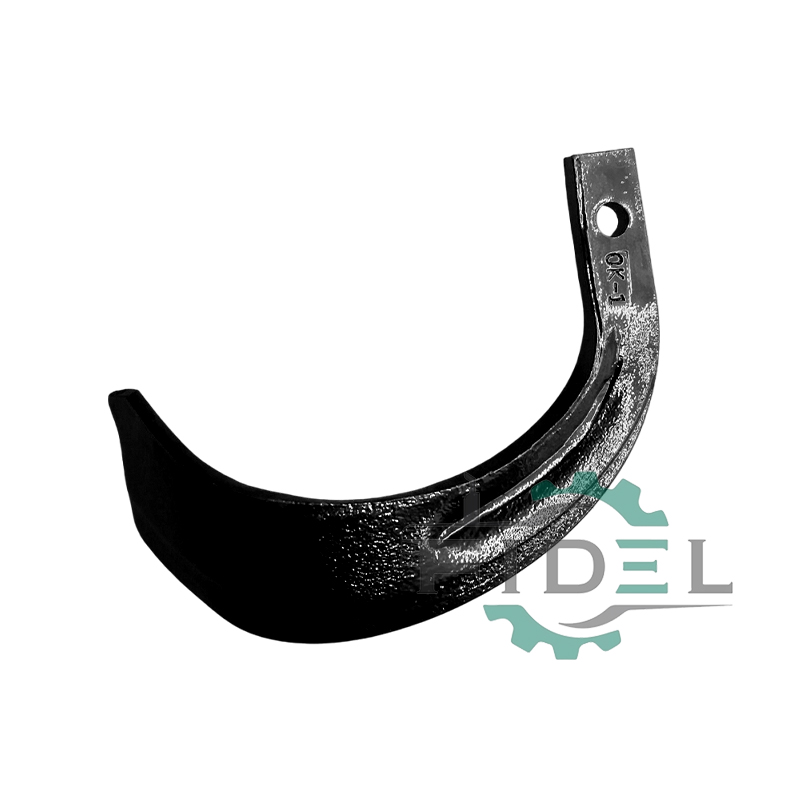 Kubota SHAR power tiller blade with rib Hole11mm (0.34in),Handle25x9.5mm(0.98×0.37in)